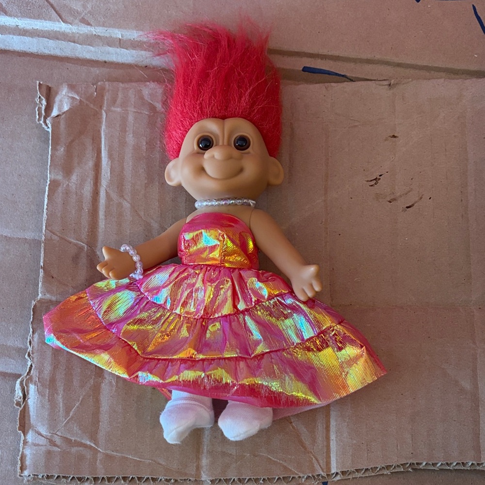 Colorful Troll Doll with Red Hair